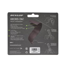 Dunlop Overgrip Gecko Tac 0.5mm - gładki, chwytliwy - czarny - 3 sztuki
